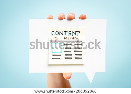 Content is king message concept