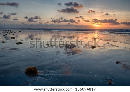 Sun rising on eastern beach of Florida