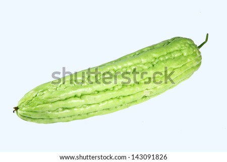 Bitter gourd isolated on white background