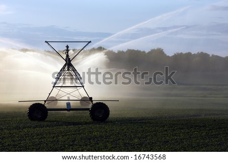 irrigation equipment waters crops