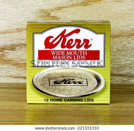 SPENCER , WISCONSIN Oct. 3, 2014:  Kerr Wide Mouth Mason Lids, Kerr was founded in 1903 and is a major manufacturer of home canning products.
