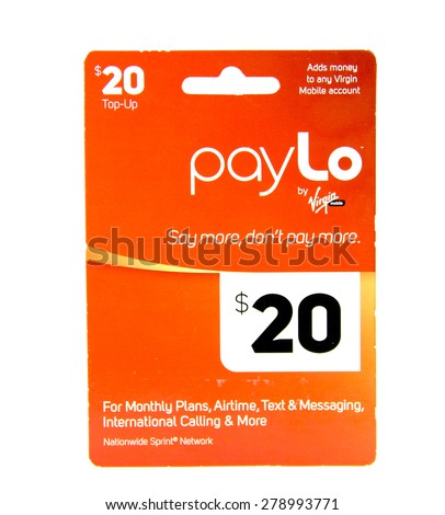 SPENCER , WISCONSIN, May, 18, 2015  PayLo Twenty Dollar Top Up Card. PayLo is a Virgin Mobile product. Virgin Mobile is a prepaid wireless service founded in 2001