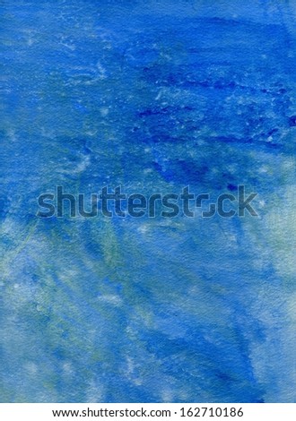 Blue Paint 1, abstract blue textured painting suitable for a background or texture.