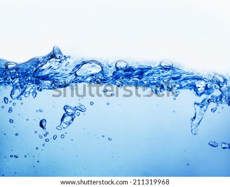 water surface isolated on white