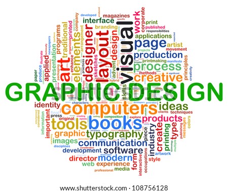 Illustration of Words tag of concept web design