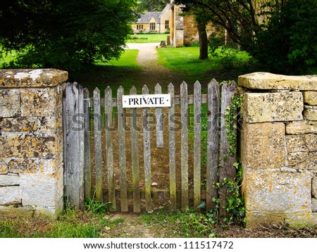 country house, gate