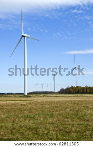 Power Generating Windmills in the Field
