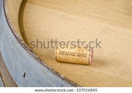 Wine Bottle Cork and Organic Wine