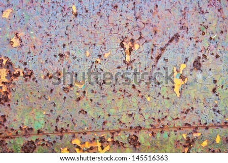Closeup of grunge cracked rusty metal ,can be used for background