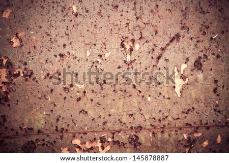 Closeup of grunge cracked rusty metal ,can be used for background