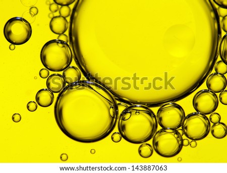 Oil drops on a water surface (abstract image)