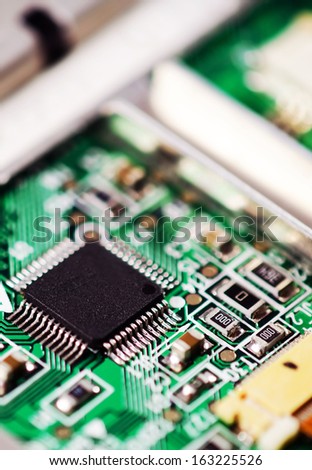 Printed Circuit Board with  electrical components .