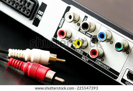 DVD player audio connectors.