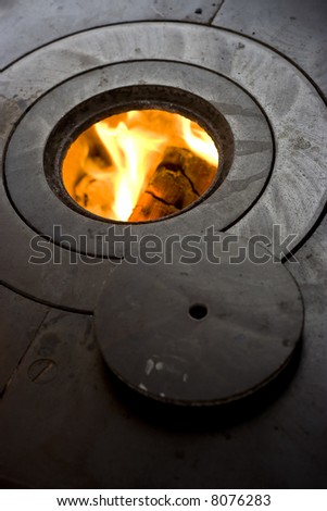 Industrial furnace with a lot of energy emitting heat
