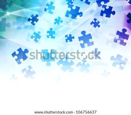 Blue Abstract Puzzle Background