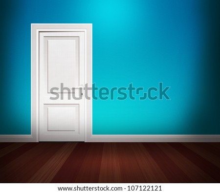 Door in the Blue Wall Interior