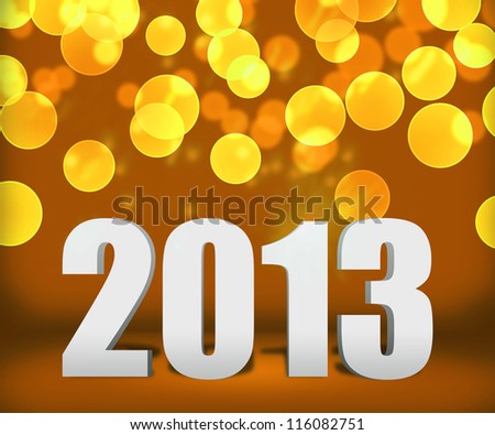 2013 Gold New Year Background Stage