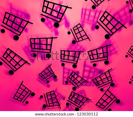 Pink Shopping Cart Background
