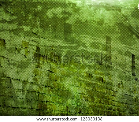 Green Grunge Urban Wall Background