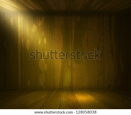 Wooden Spotlight Room Yellow Background