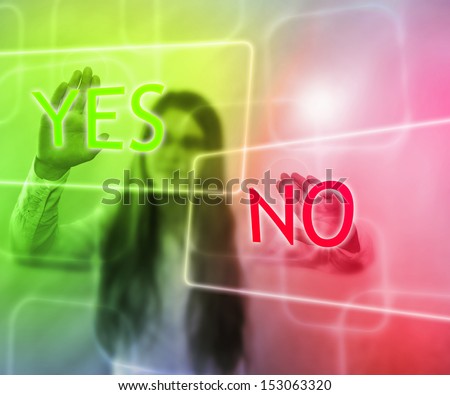 Yes or No on Touch Screen