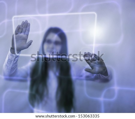 Girl Using Touch Screen