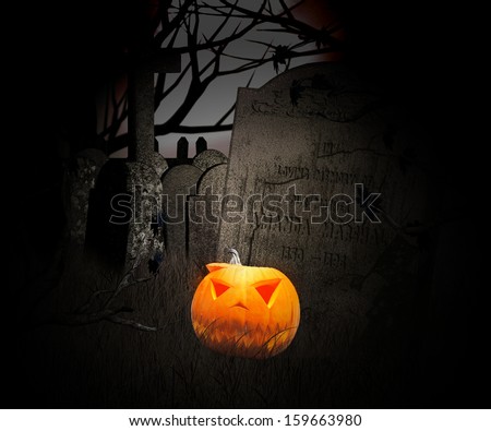 Spooky Graveyard Backdrop