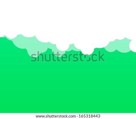 Simple Clouds Green Backdrop