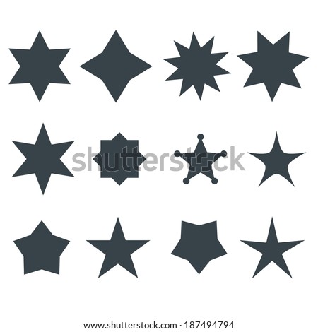 Stars Vector Shapes Set Stars Vector Shapes Set