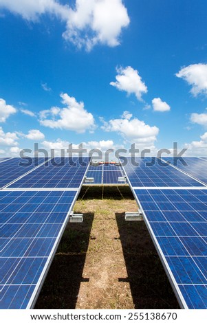 Solar power for electric renewable energy from the sun, solar farm