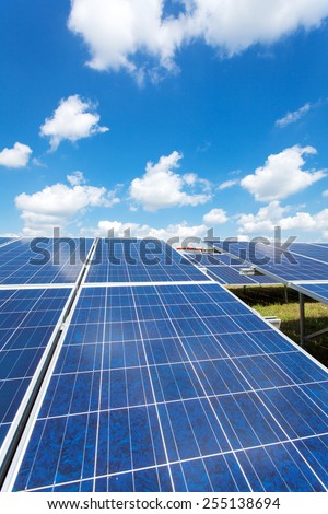 Solar power for electric renewable energy from the sun, solar farm