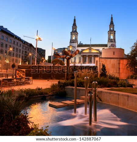 Leeds Civic Hall Is A Civic Building Housing Leeds City Council, Located In Millennium Square, Leeds, West Yorkshire, England. Image No 220.