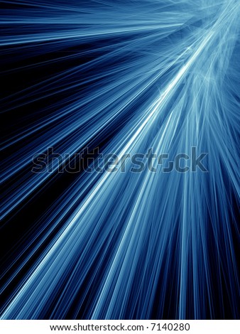 Abstract background of blue lines - In motion