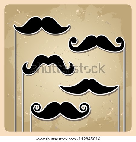 Vector set of hipster mustache Vector set of hipster mustache
