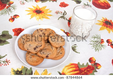 Cookies and milk ready for after school snack