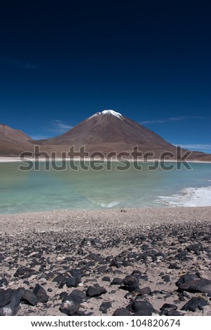 Laguna Verde and Volcano Licancabur in Eduardo Avaroa Andean Fauna National Reserve in Bolivia