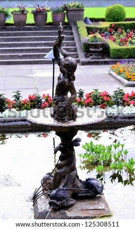 Goddess water fountain in the park