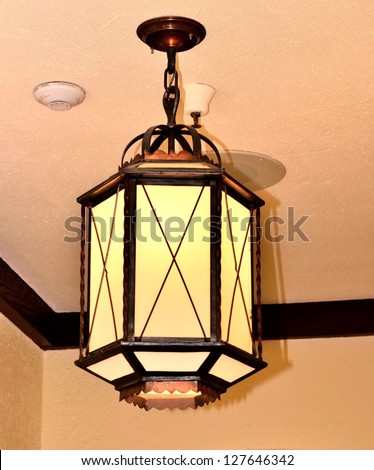 Decorative lamp on the ceiling