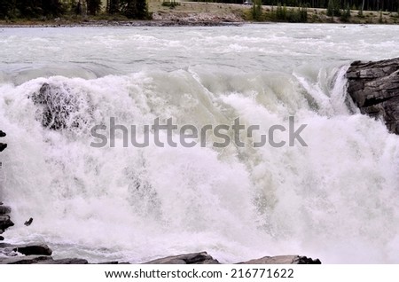 Bow River Bow Fall in Banff National Park, Alberta, Canada