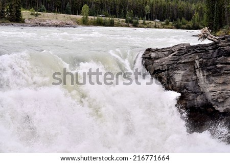 Bow River Bow Fall in Banff National Park, Alberta, Canada