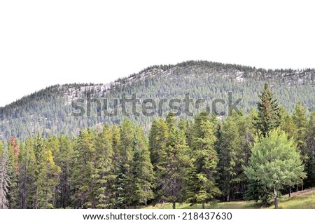 Landscape view of Rocky Mountains and Bow river valley in Banff National park. Alberta, Canada