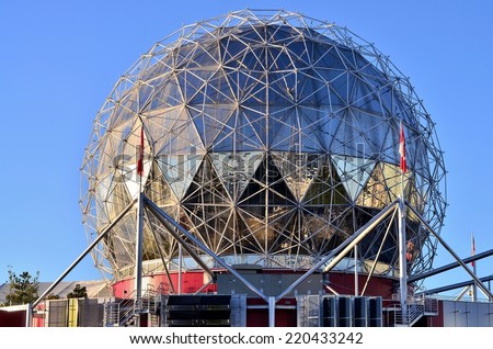 VANCOUVER, BC, CANADA - AUGUST 25: The Science World is open for visitors in Vancouver on August 25, 2014. Science world is a non-profit center dedicated to sharing science in the province of BC.