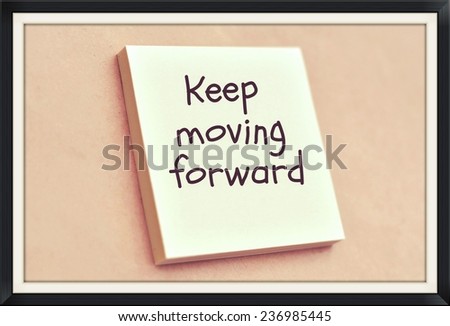 Text keep moving forward on the short note texture background