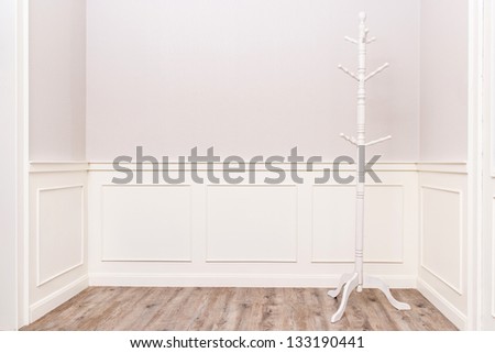 white cloth hanger in vintage cozy room
