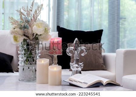 decoration on the table in living room
