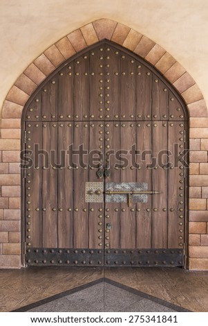 Arabian styled wooden gate