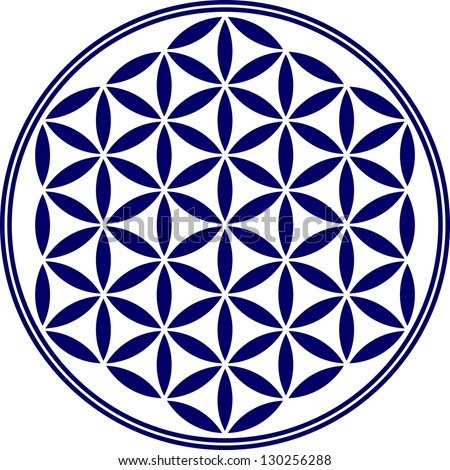 Flower of life vector sacred geometry symbol harmony and balance Flower of life vector sacred geometry symbol harmony and balance