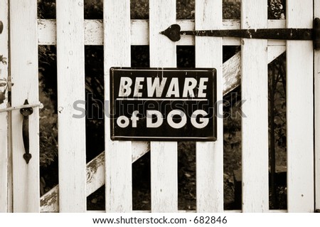 stock photo : beware of dog