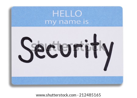 A security name badge