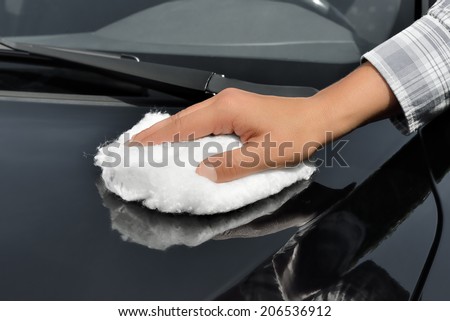 Car Care - Polishing a Car with wadding polish